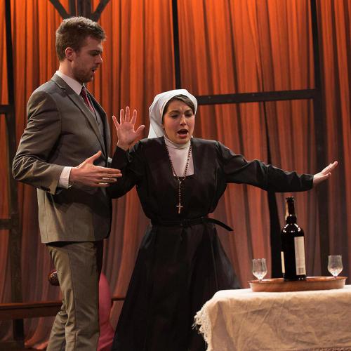 Nicola Said as Norina & Josep Ramon-Olivé as Malatesta (Don Pasquale, Guildhall Opera Scenes) ©Tim Holt