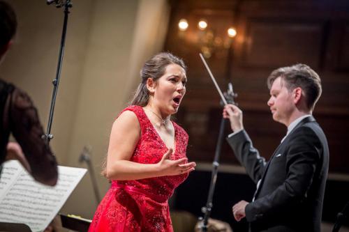Nicola Said Soprano, Jonathan Bloxham conducting the Northern Chords Festival Orchestra at the Europe Concert Day, St. John's Smith Square © Jamie Smith